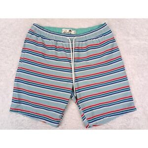 Bonobos Swim Trunks Men's M Striped Drawstring Lined Swim Shorts